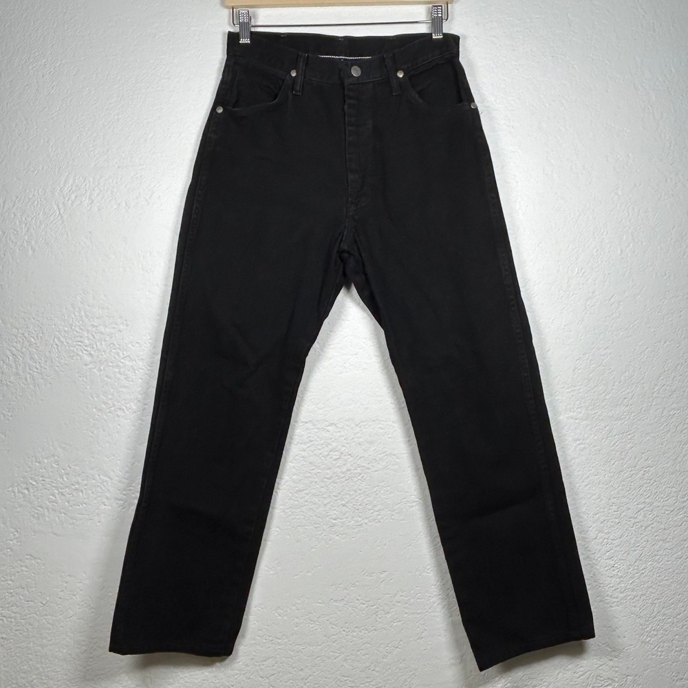 VTG Wrangler Jeans Black High Rise Straight Leg 14MWZWK Size 9x30